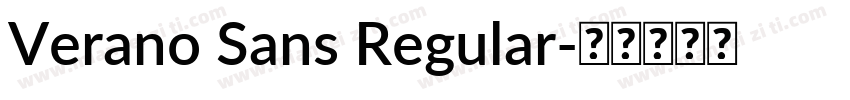 Verano Sans Regular字体转换
